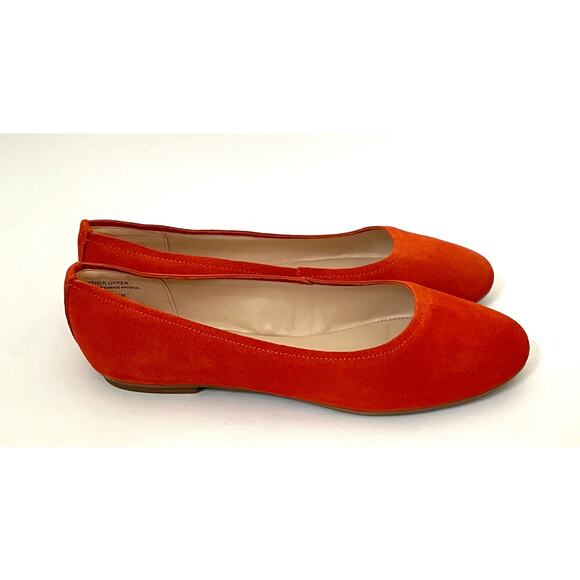 Violet & Red Leather Suede Ballet Flat Orange Size 7.5 NEW - Picture 3 of 7